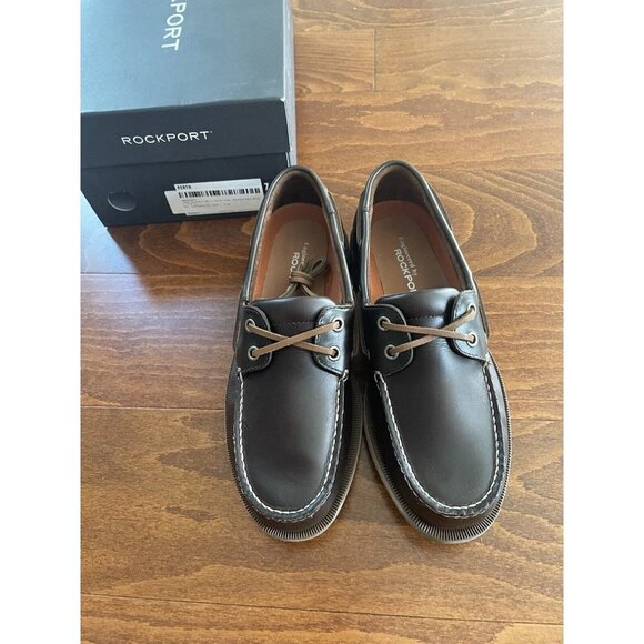 Rockport Ports of Cali Perth Dark Brown Beeswax US Size 7 M Loafer NEW - Picture 4 of 6